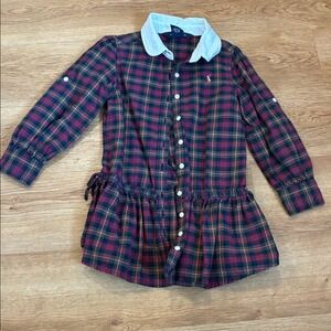 Ralph Lauren Plaid Dress -‎ Red and Blue